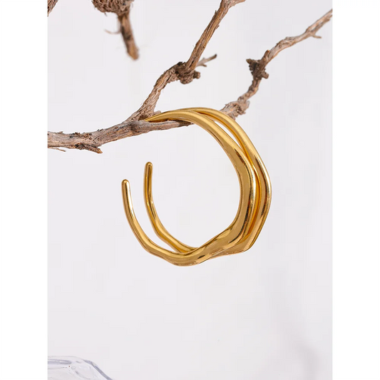 Boucles d'Oreilles Minimalistes en Acier Inoxydable – Design Géométrique