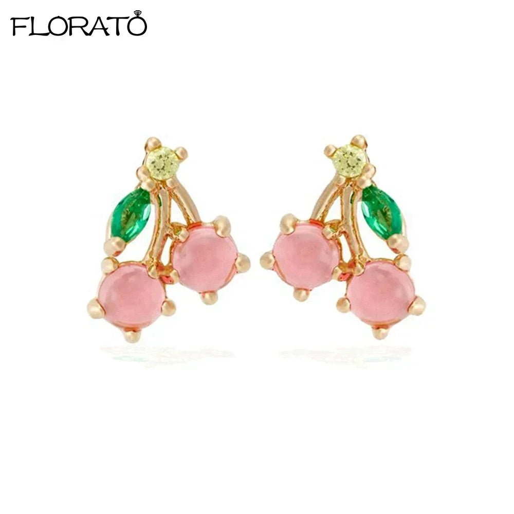 Boucles d’oreilles créoles en argent 925 plaqué or 18K – Zircon rose, style romantique et tendance
