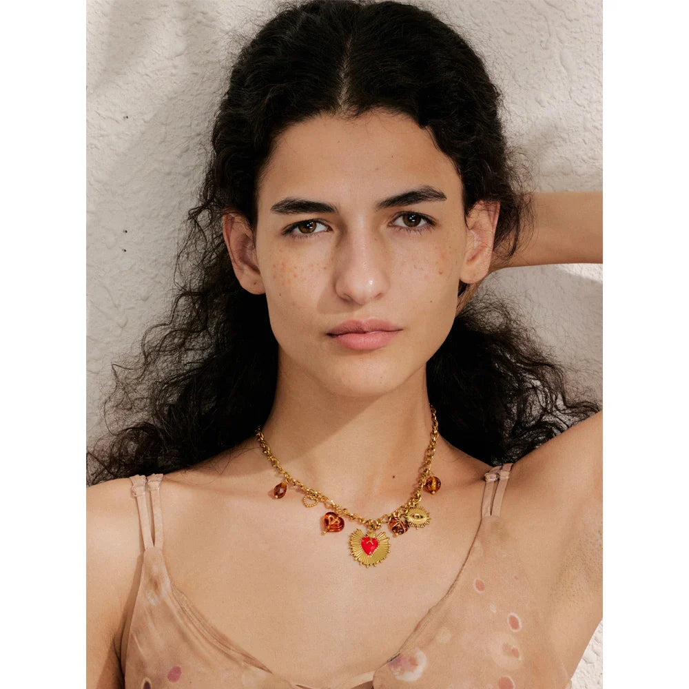 Collier pendentif Sun Ocean – doré lumineux