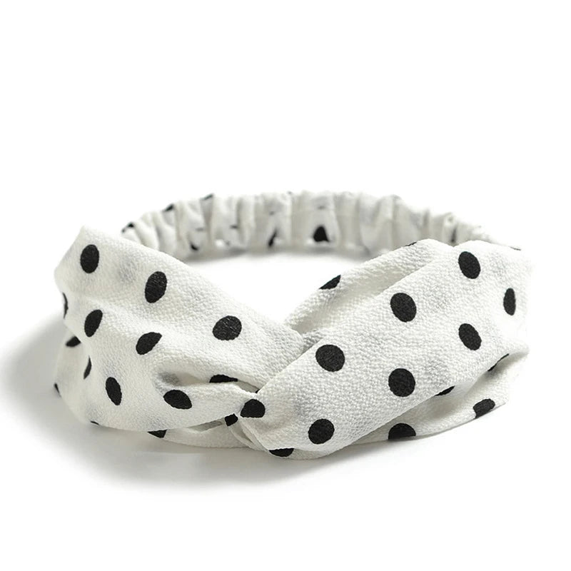 Bandeau cheveux femme bohème – Turban croisé vintage élastique imprimé