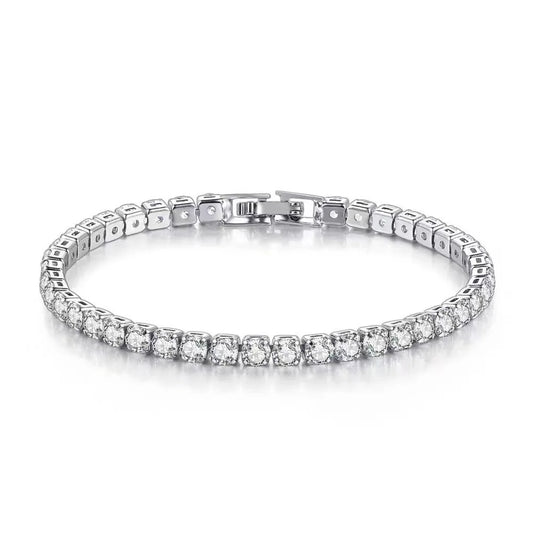 Bracelet tennis en argent S925 aux zircons étincelants