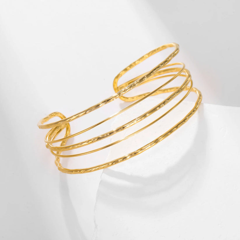 Bracelet multi-couches doré