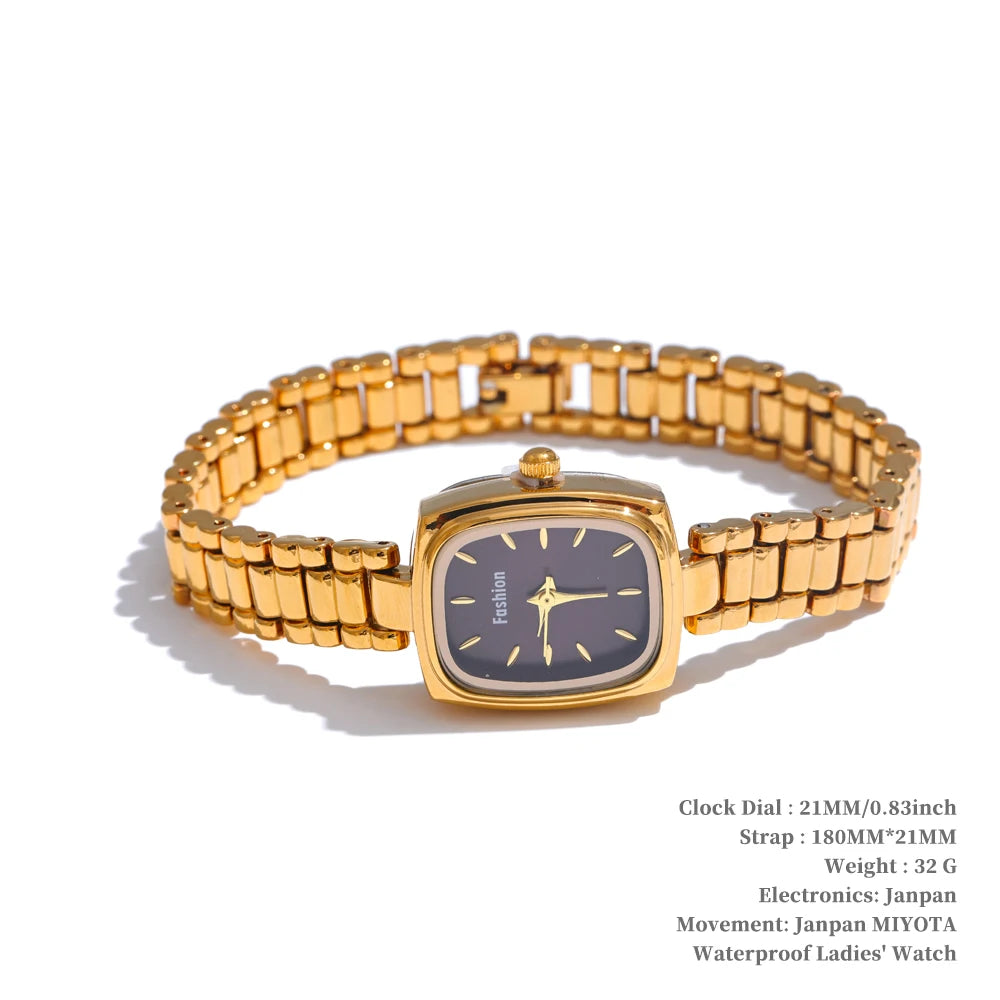 Montre Femme Dorée – Acier Inoxydable Plaqué Or 18K