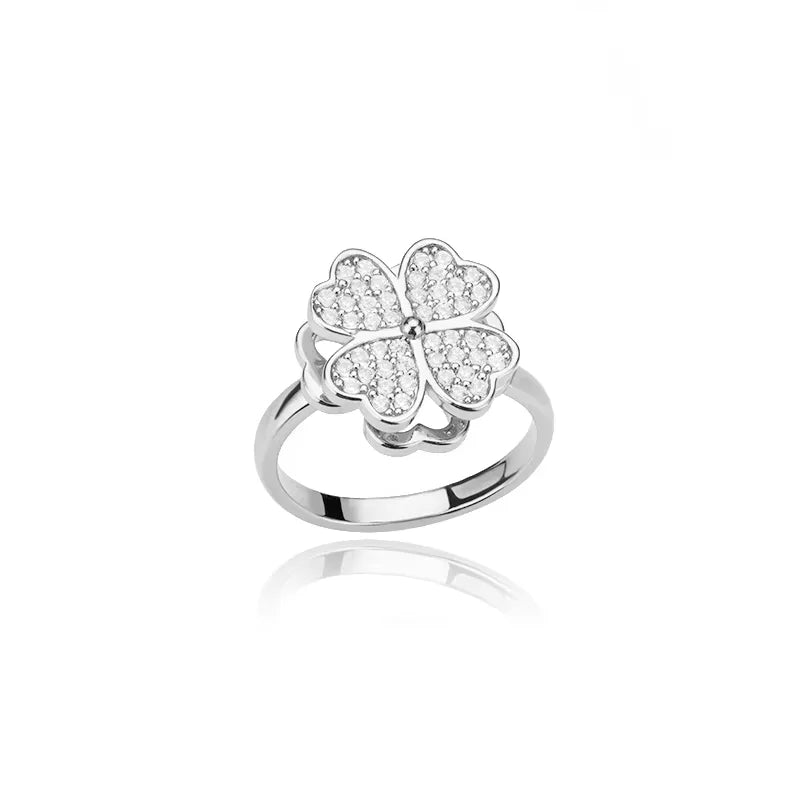 Bague Anti-Stress Femme – Acier Inoxydable Rotatif | Soleil, Lune, Étoile, Tournesol