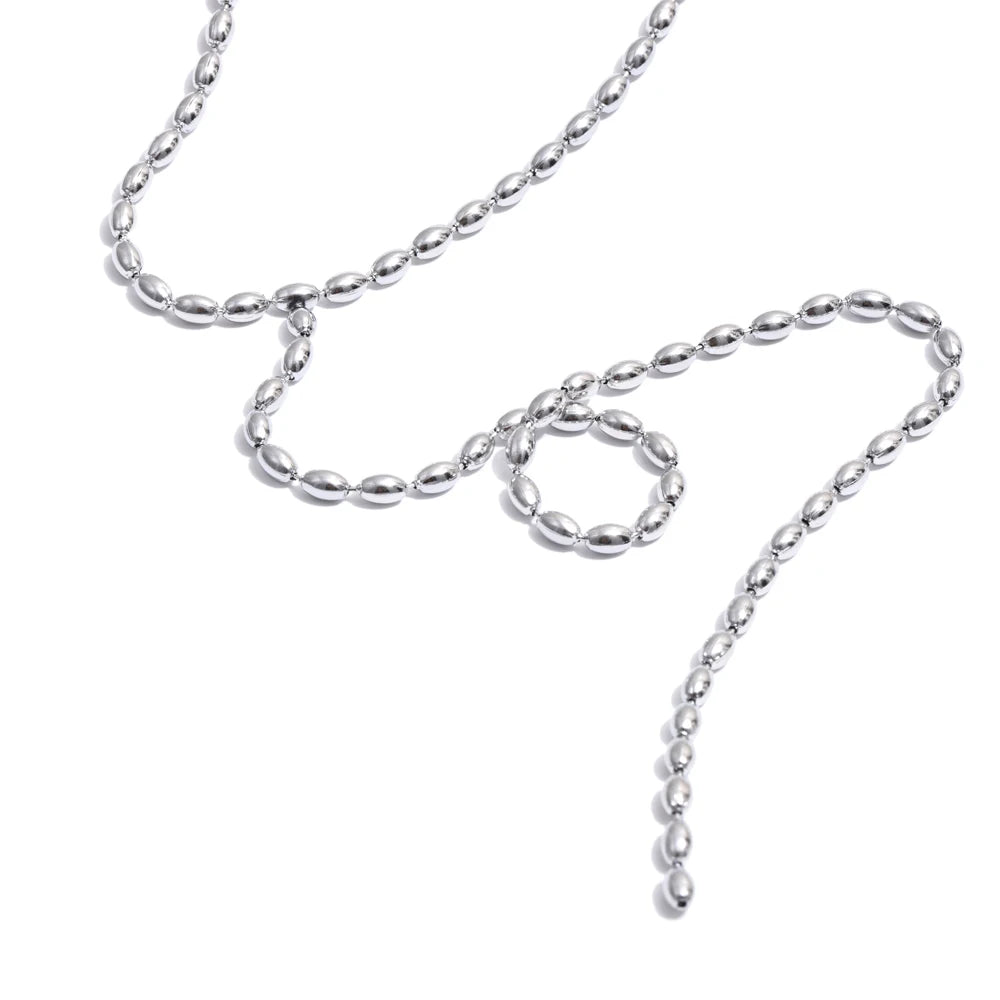 Collier long doré – pendentif goutte élégante