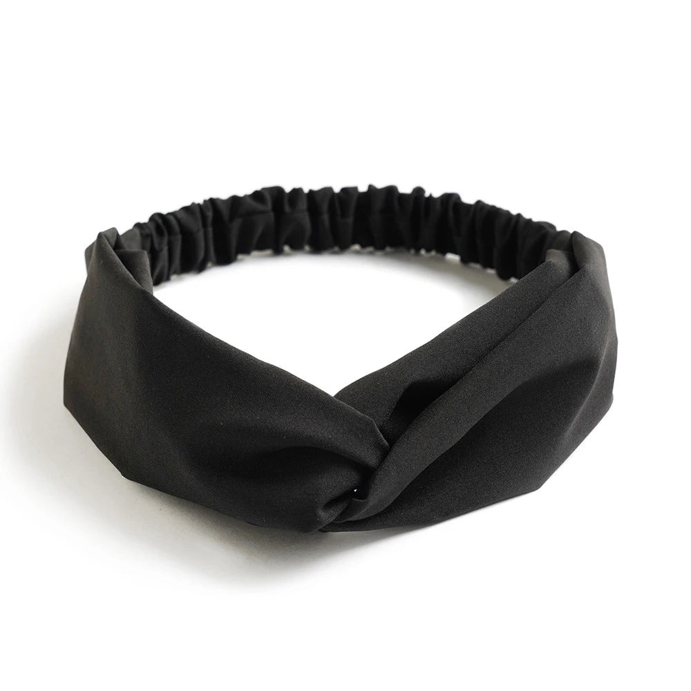 Bandeau cheveux femme bohème – Turban croisé vintage élastique imprimé