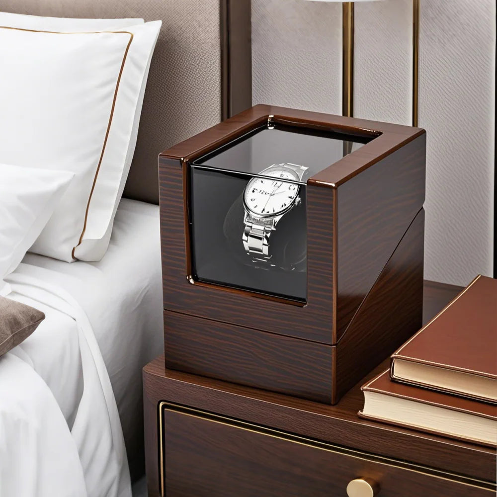 Remontoir automatique de montre luxe – Cadeau Noël & anniversaire, boîte à montre silencieuse Embers